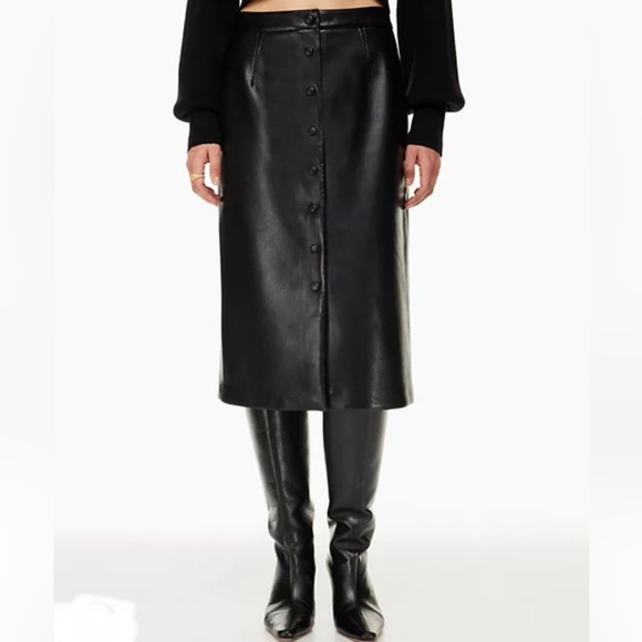 Aritzia Wilfred Manor Vegan Leather Skirt - Picture 4 of 16